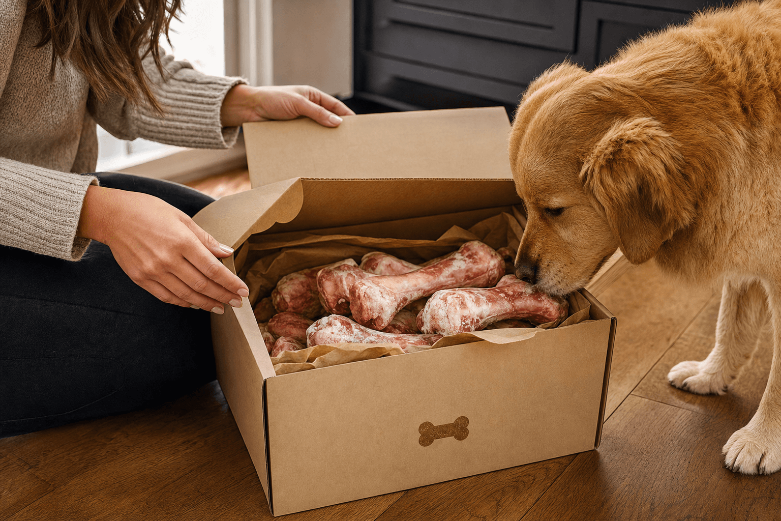 Unboxing a Six Bones delivery at home